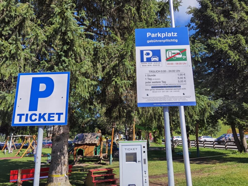 Der Parkplatz Vilsalpsee ist kostenpflichtig - das sind die Preise